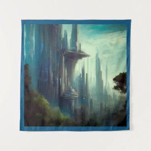 SF - City On Forest Planet 3 Tapestry