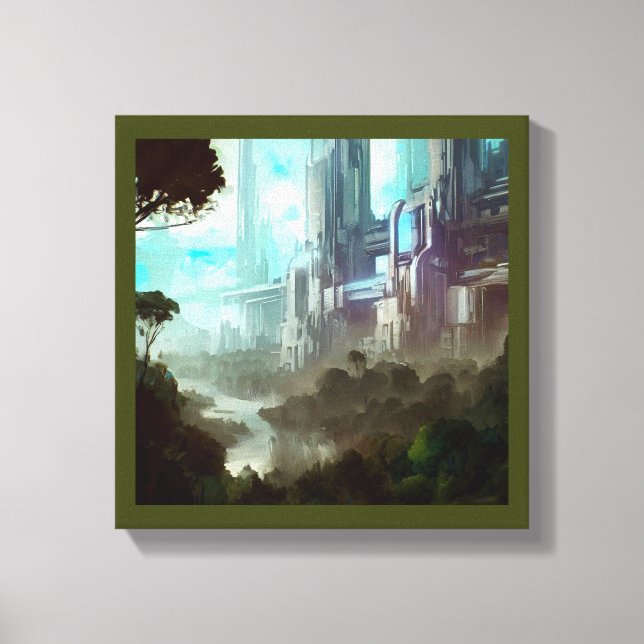 SF - City On Forest Planet 4 Canvas Print (Front)
