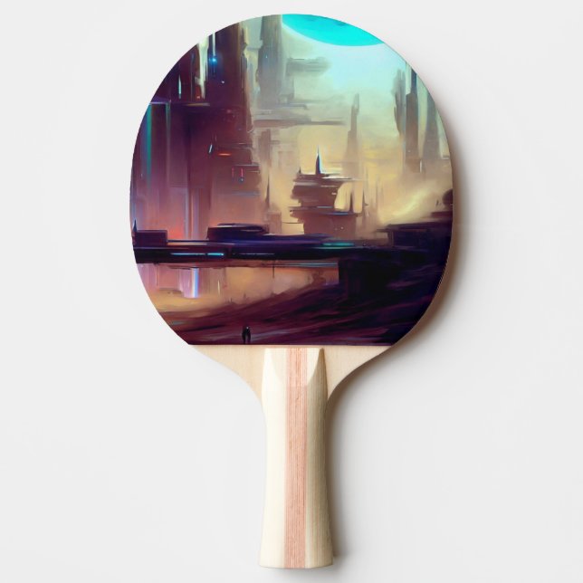 SF City Strange Planet (3) Ping Pong Paddle (Front)