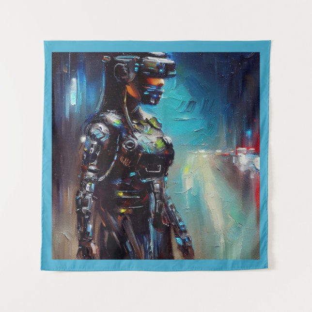 SF - Cyberpunk Hero 2 Tapestry (Front)