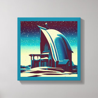 SF Futuristic Church 1 Canvas Print