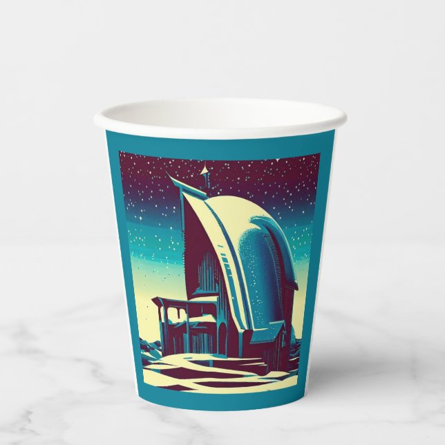 SF Futuristic Church 1 Paper Cups (Front)