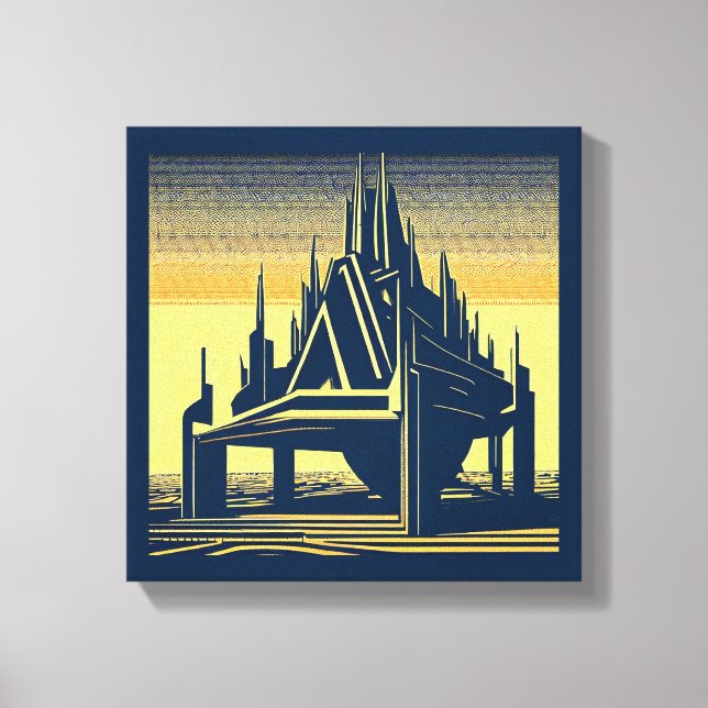 SF Futuristic Church 2 Canvas Print (Front)