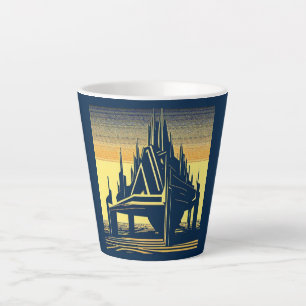 SF Futuristic Church 2 Latte Mug