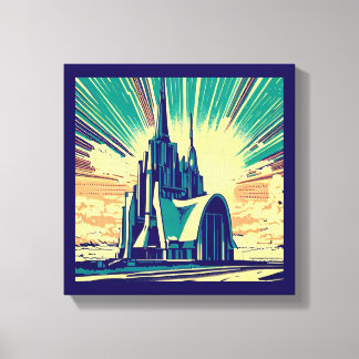 SF Futuristic Church 3 Canvas Print