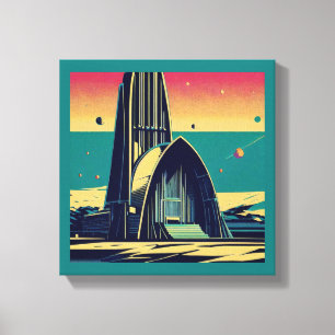 SF Futuristic Church 3 Canvas Print