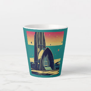 SF Futuristic Church 3 Latte Mug
