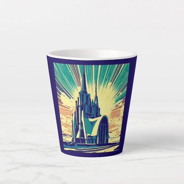 SF Futuristic Church 3 Latte Mug (Front)