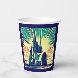 SF Futuristic Church 3 Paper Cups