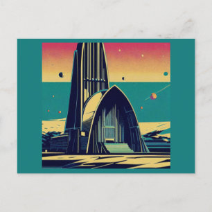 SF Futuristic Church 3 Postcard