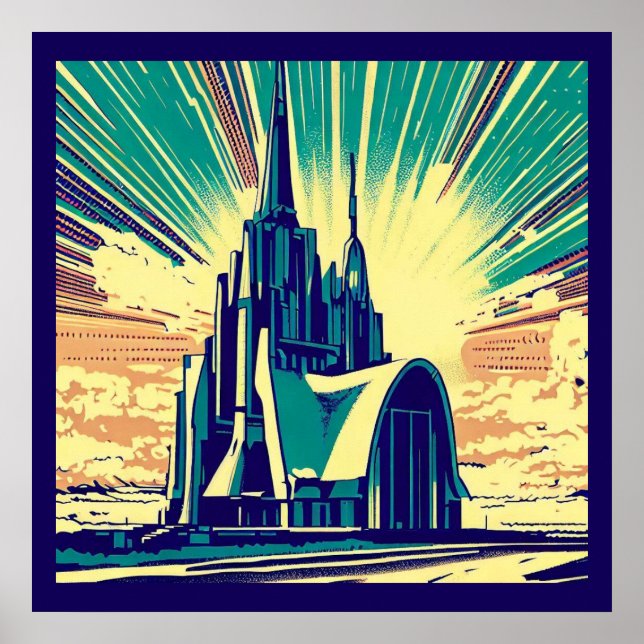 SF Futuristic Church 3 Poster (Front)