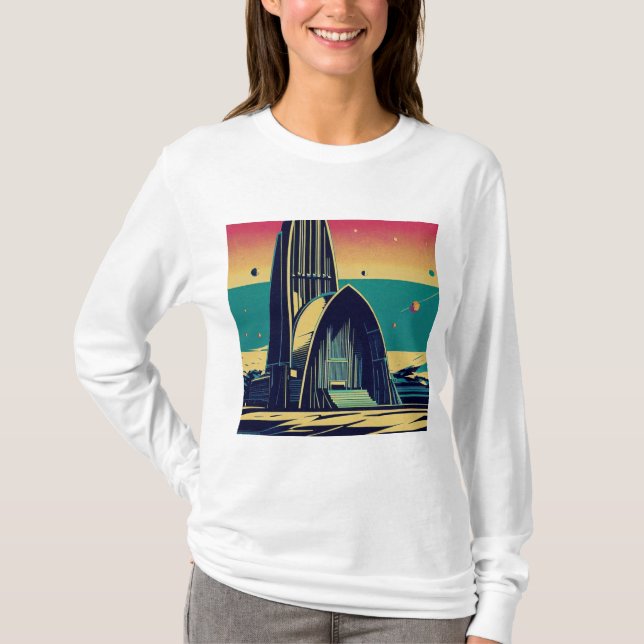 SF Futuristic Church 3 T-Shirt (Front)