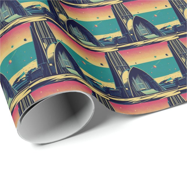 SF Futuristic Church 3 Wrapping Paper (Roll Corner)