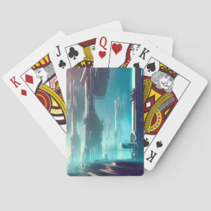 SF Futuristic City 1 Playing Cards