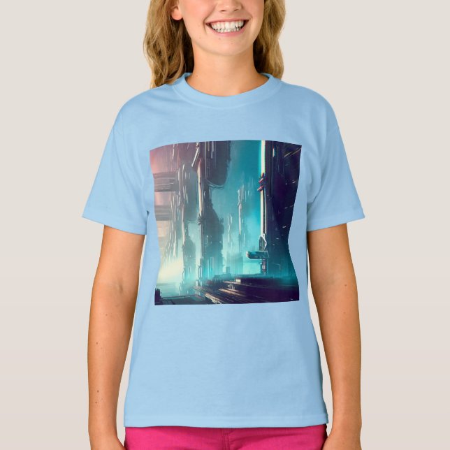 SF Futuristic City 1 T-Shirt (Front)
