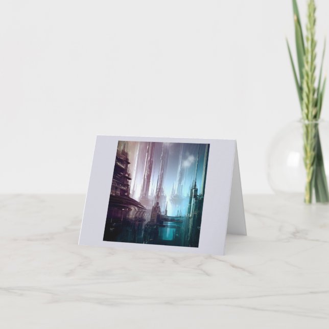 SF Futuristic City 2 Card (Front)