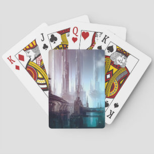 SF Futuristic City 2 Playing Cards