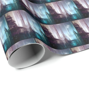 SF Futuristic City 2 Wrapping Paper