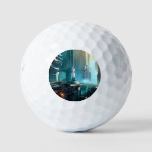 SF Futuristic City (3) Golf Balls