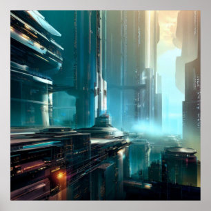 SF Futuristic City 3 Poster