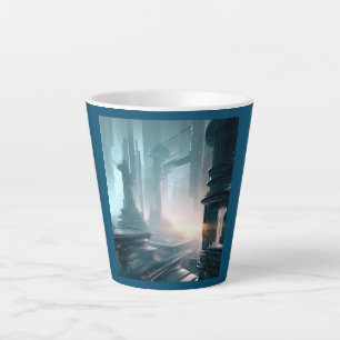 SF Futuristic City 4 Latte Mug