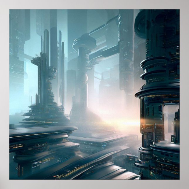 SF Futuristic City 4 Poster (Front)