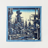 SF Futuristic City Woodcut 4