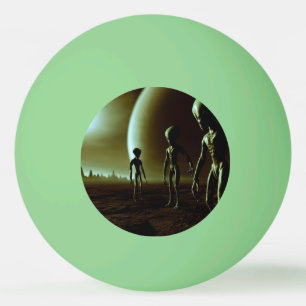 SF Gray Aliens on Alien Planet (1) Ping Pong Ball