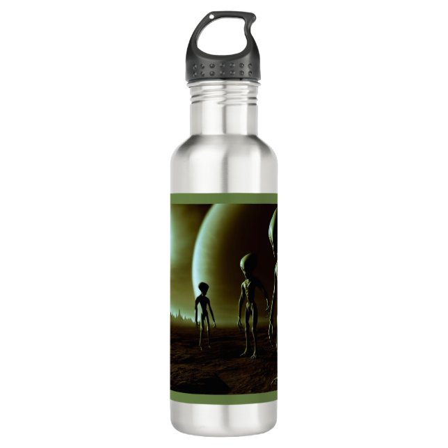 SF Grey Aliens 1 710 Ml Water Bottle (Front)