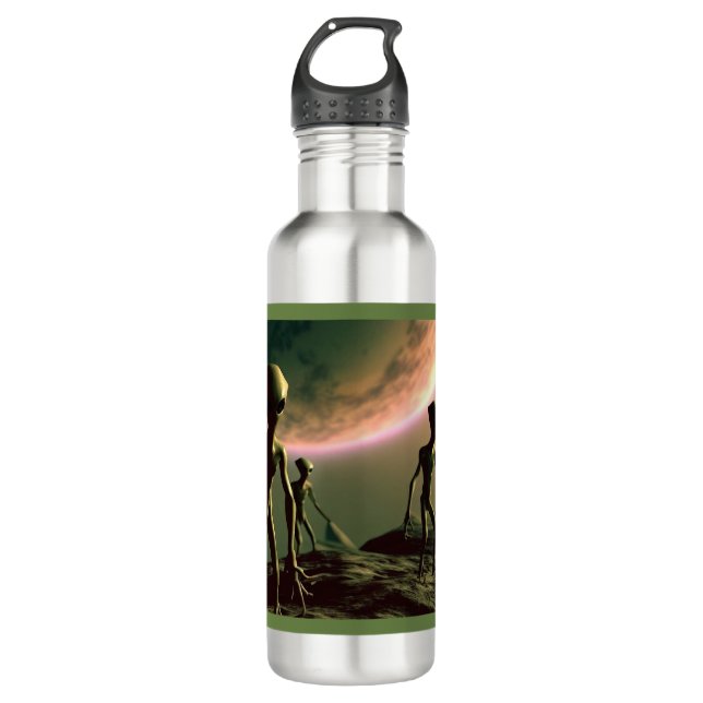SF Grey Aliens 2 710 Ml Water Bottle (Front)