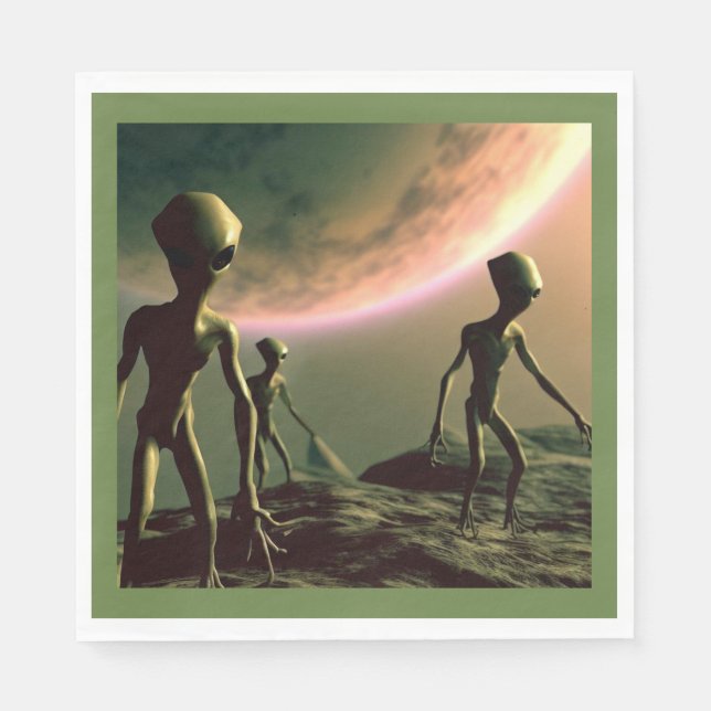 SF Grey Aliens 2 Napkin (Front)