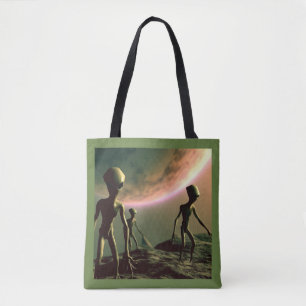 SF Grey Aliens 2 Tote Bag