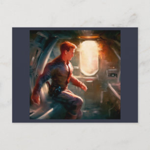 SF Hero Aboard Spaceship 1 Postcard