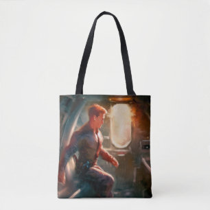 SF Hero Aboard Spaceship 1 Tote Bag