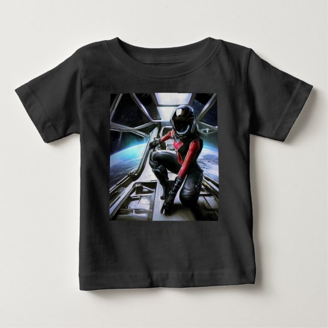 SF Hero Aboard Spaceship 2 Baby T-Shirt (Front)