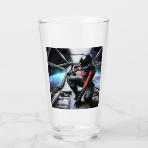 SF Hero Aboard Spaceship 2 Glass