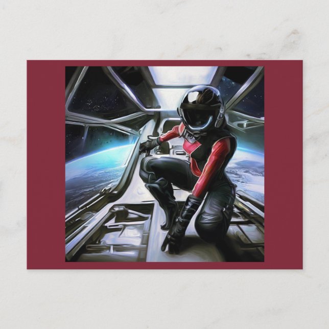 SF Hero Aboard Spaceship 2 Postcard (Front)