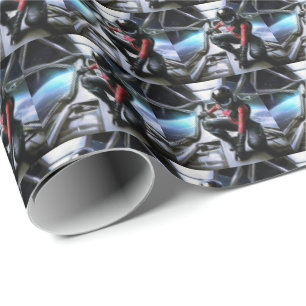 SF Hero Aboard Spaceship 2 Wrapping Paper