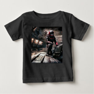 SF Hero Aboard Spaceship 3 Baby T-Shirt