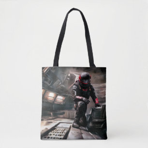 SF Hero Aboard Spaceship 3 Tote Bag