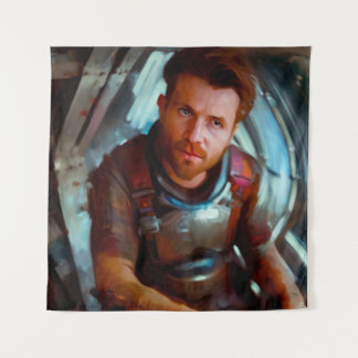 SF Hero Aboard Spaceship 4 Tapestry