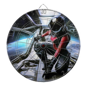 SF Hero In Spaceship (2) Dartboard
