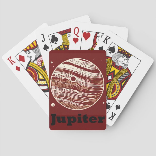 SF Jupiter Woodcut 1 Playing Cards (Back)