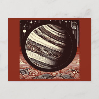SF Jupiter Woodcut 2 Postcard