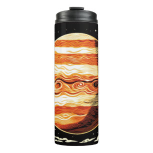 SF Jupiter Woodcut 3 Thermal Tumbler