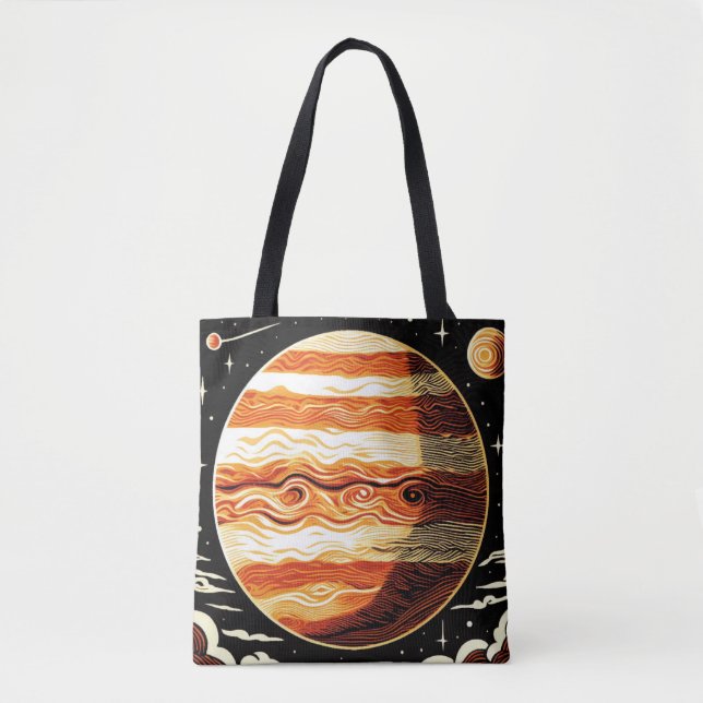 SF Jupiter Woodcut 3 Tote Bag (Front)