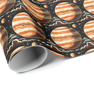 SF Jupiter Woodcut 3 Wrapping Paper