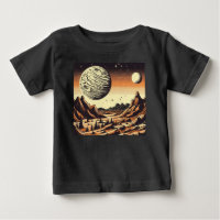 SF Mars Landscape Woodcut 1