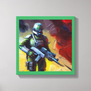SF - Military Hero 2 Canvas Print