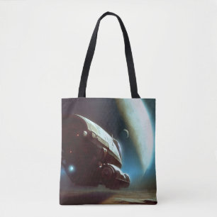 SF Orbiting Spaceship 1 Tote Bag